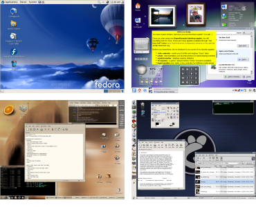 Linux Desktop Pictures on Acima Voce Ve 4 Telas Do Sistema Operacional Linux Em